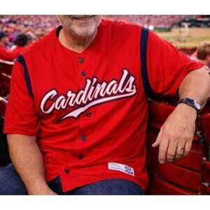 MLB St. Louis Cardinals Embroidered Game Shirt Vintage 90s Red Medium Mens